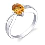 Sterling Silver 1.00 cts Oval Cut Citrine Ring Size 8