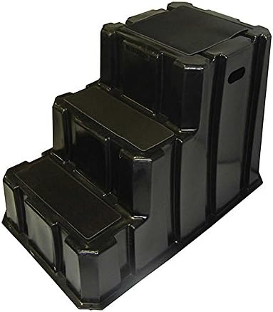 Diversified Plastics Nestable Stepping Stand - Three Steps - 42"Wx25-3/4"Dx29"H - Black - Black