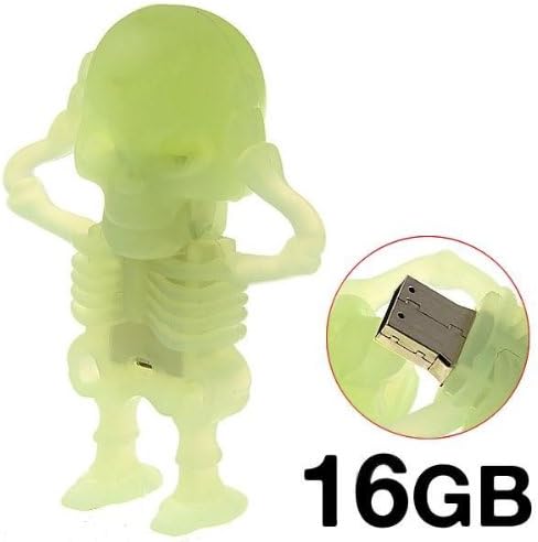 Skull Shaped USB 2.0 High Speed Flash Drive U Disk 16GB Green
