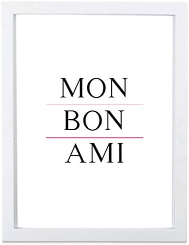 Positively Home MonBonAmi_White3 Mon Bon Ami Framed Textual Art, 20" X 30", White,20" X 30"