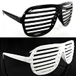 NEW 2 KANYE STRONGER SHUTTER SHADES HIP HOP SUNGLASSES BLACK AND WHITE