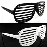 NEW 2 KANYE STRONGER SHUTTER SHADES HIP HOP SUNGLASSES BLACK AND WHITE