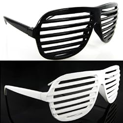 NEW 2 KANYE STRONGER SHUTTER SHADES HIP HOP SUNGLASSES BLACK AND WHITE