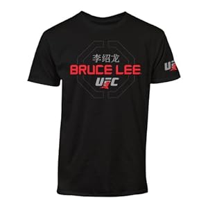UFC Men's Bruce Lee Sig Tee, Black, Large