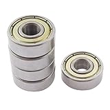 uxcell 深い溝のボールベアリング　メタル　シール　単行　17mmx6mmx6mm　 606ZZ　5個入り