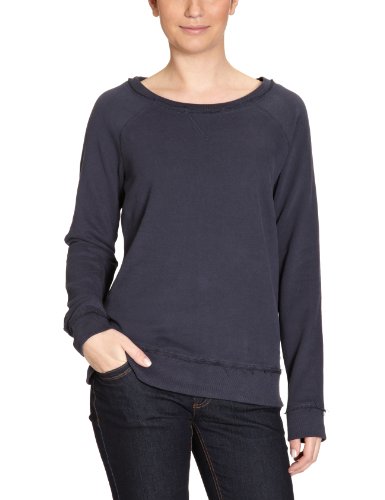 TOM TAILOR Denim Damen Sweatshirt, 25144240071/raglan sweatshirt, Gr. 40 (L), Blau (6012) Preisvergleich