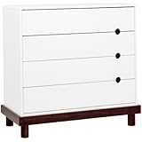 babyletto Madison 4-Drawer Dresser, Espresso and White