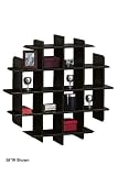 Circular Wall Shelf 38w Black