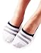 Vero Monte 4 Pairs Womens Cotton No Show Athletic Liner Socks - Non-Slip Grips