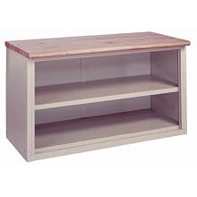 Lyon BB2838 Pressed Wood Over Steel Top Pre-Engineered Cabinet Work Bench with 1 Shelf, 60" Width x 28" Depth x 34" Height, Wedgewood Blue