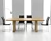 TOULOUSE 225cms Solid Oak &amp; Chrome Dining Table 6 Black Cologne Chairs