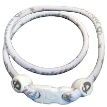 Phiten White Titanium Sport Necklace, 18 Inch