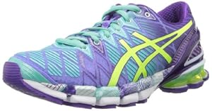 ASICS Women's Gel-Kinsei 5 Running Shoe,Periwinkle/Flash Yellow/Mint,8 M US