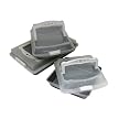 BakerEze Covered Bakeware Set White