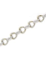 14kt Yellow Gold Fancy Diamond Heart Bracelet 0.29ct TW