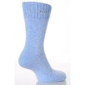 Ladies 1 Pair Elle Angora Chunky Cushioned Socks With Deep Ribbed Cuff