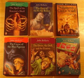 John Bellairs Johnny Dixon Boxed Set: The Trolley to Yesterday, House With a Clock in its Walls, Spell of the Sorcerer's Skull, Eyes of the Killer Robot, Curse of the Blue Figurine, Drum the Doll and the Zombie