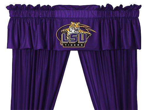 NCAA Louisiana State LSU Tigers - 5pc Jersey Drapes Curtains and Valance Set