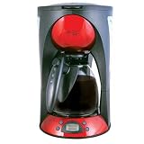 Chef Pepin CH48675 10-to-12-Cup Digital 15-Bar-Pump Espresso Maker, Metallic Red