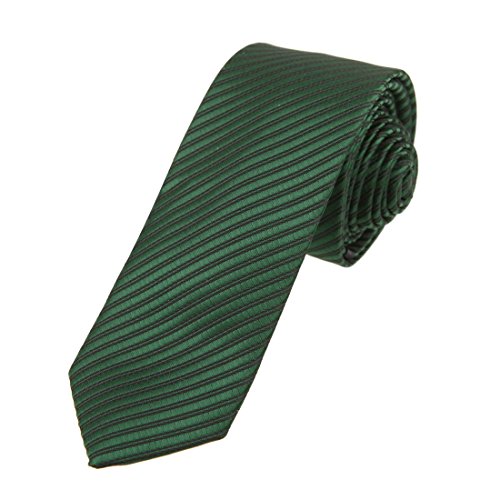 DAE1073 Sea Green Striped Skinny Tie Fourth-Of-July Presents Dan Smith