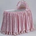 Vintage Velvet Bassinet Set - Color Pink