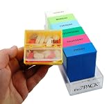 7 Day Pill Box Organizer 2 Deep Compartments Clear Tray Made in the USA