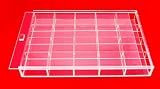 Clear Acrylic Storage Case - 20 Compartments - 12 X 8 - Sliding Top