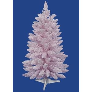 Click to buy Pink Christmas:  3' Flocked Cupcake Pink Artificial Spruce Christmas Tree from Amazon!