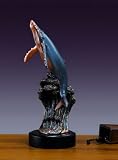 Humpback Whale Figure Bronze Plated Statue Sculpture