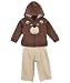 Carters Teddy Bear Hoodie & Pants Set (Sizes NB  9M) - brown, new born