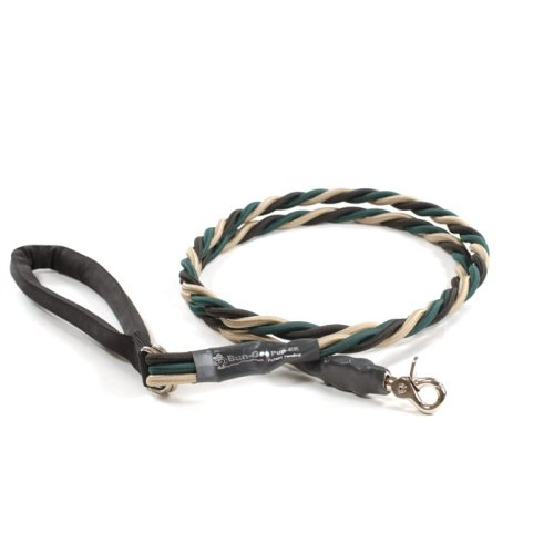 Dog Leash Green/Black/Gold Bungee Pupee up to 65 pounds 6ft