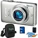 Canon PowerShot ELPH 510 HS 12.1 MP CMOS Digital Camera with Full HD Video and Ultra Wide Angle Lens (Silver) Deluxe Bundle - Includes PowerShot ELPH 510 Digital Camera, 4 GB Memory Card, Camera Carrying Case and Cleaning Kit.
