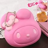 Sanrio My Melody Soft Bread Squishy Mascot Ball Chain (Strawberry Bun)