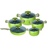 Imperial 10-piece Soft Anodized Cookware Set, Green