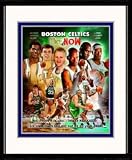 Photo File Boston Celtics Framed And Matted 'Then & Now' Photo