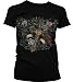 Gothic Cross and Fleur De Lis Juniors Tattoo T-shirt, Old School Cross Tattoo Juniors Tee, Small, White