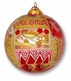 Hawaii Painted Glass Christmas Ornament Aloha Spirit