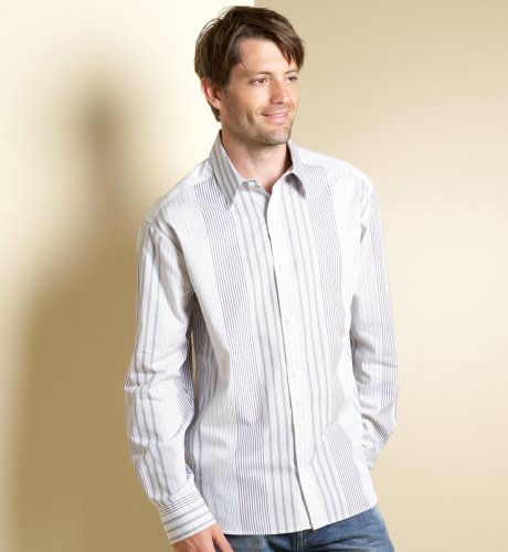 Big & Tall Autograph Long Sleeve Stripe Shirt by Nigel Hall