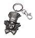 Alice in Wonderland Movie Mad Hatter Pewter Keychain