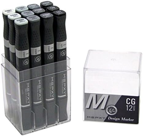Mepxy Design Markers Set of 12 Cool Gray