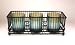 Artika Aquamarine Glass Votive Holders with Decorative Metal Cage - Battery Operated Tealights Included