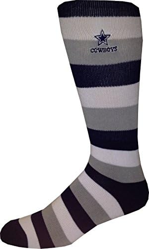 Dallas Cowboys NFL Team Pro Stripe Crew Socks (1 Pair) Size- Adult Large