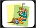 Mouse Pad with man, human, homeless, body, individuals, individual, persons, musician, flute, humans, people, person, dog