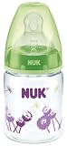 Produkt-Bild: NUK 10215126 First Choice+ Babyflasche aus PA 150 ml mit Anti-Colic-Trinksauger Silikon Gr&ouml;&szlig;e 1 S (0-6 Monate) f&uuml;r Tee, Farbe gr&uuml;n