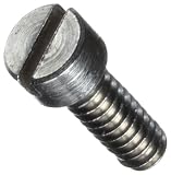 Precision Stainless Steel 303 Machine Screw, Pan Head, Slotted Drive, NAS, M1.2-0.25, 0.160" Length (Pack of 25)
