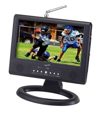 Supersonic SC-499D 9" LCD Portable Digital TV with AC/DC Adapter and Rechargeable Battery