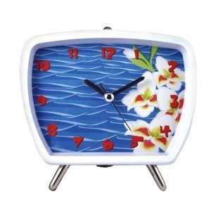 Tropical Talking Clock Ocean White