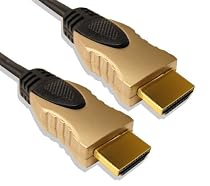 Ultimate 1 Metre Gold Metal Plug HDMI 19PIN - HDMI 19 PIN OFC Shielded Lead (1M Cable)