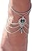 Bienvenu 2 Pcs Barefoot Sandals Beach Foot Jewelry Turquoise Jewelry Anklet Chain Arm Chain Tassel