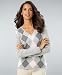 Apparel : Charter Club Cashmere Argyle V-Neck Sweater